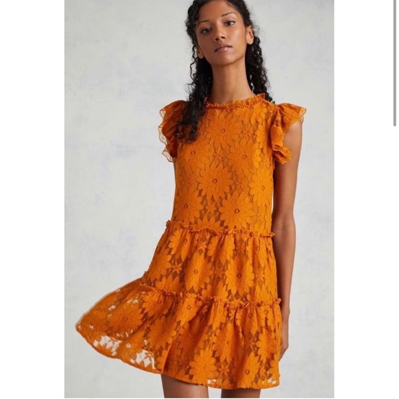 Anthropologie Dresses Nwt Anthropogie Blue Tassel Lace Dress Poshmark